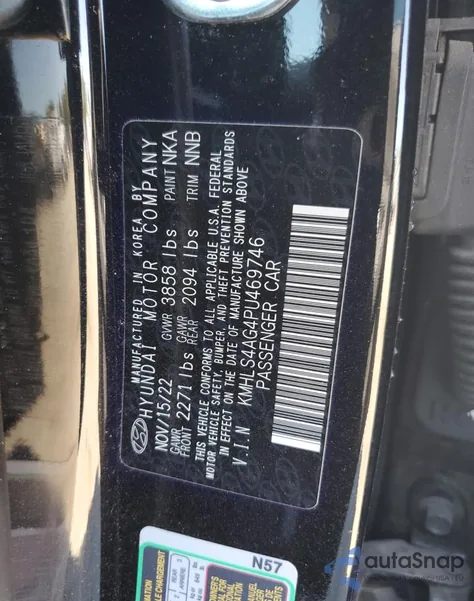 2023 Hyundai Elantra Sel from USA, damaged, VIN KMHLS4AG4PU469746